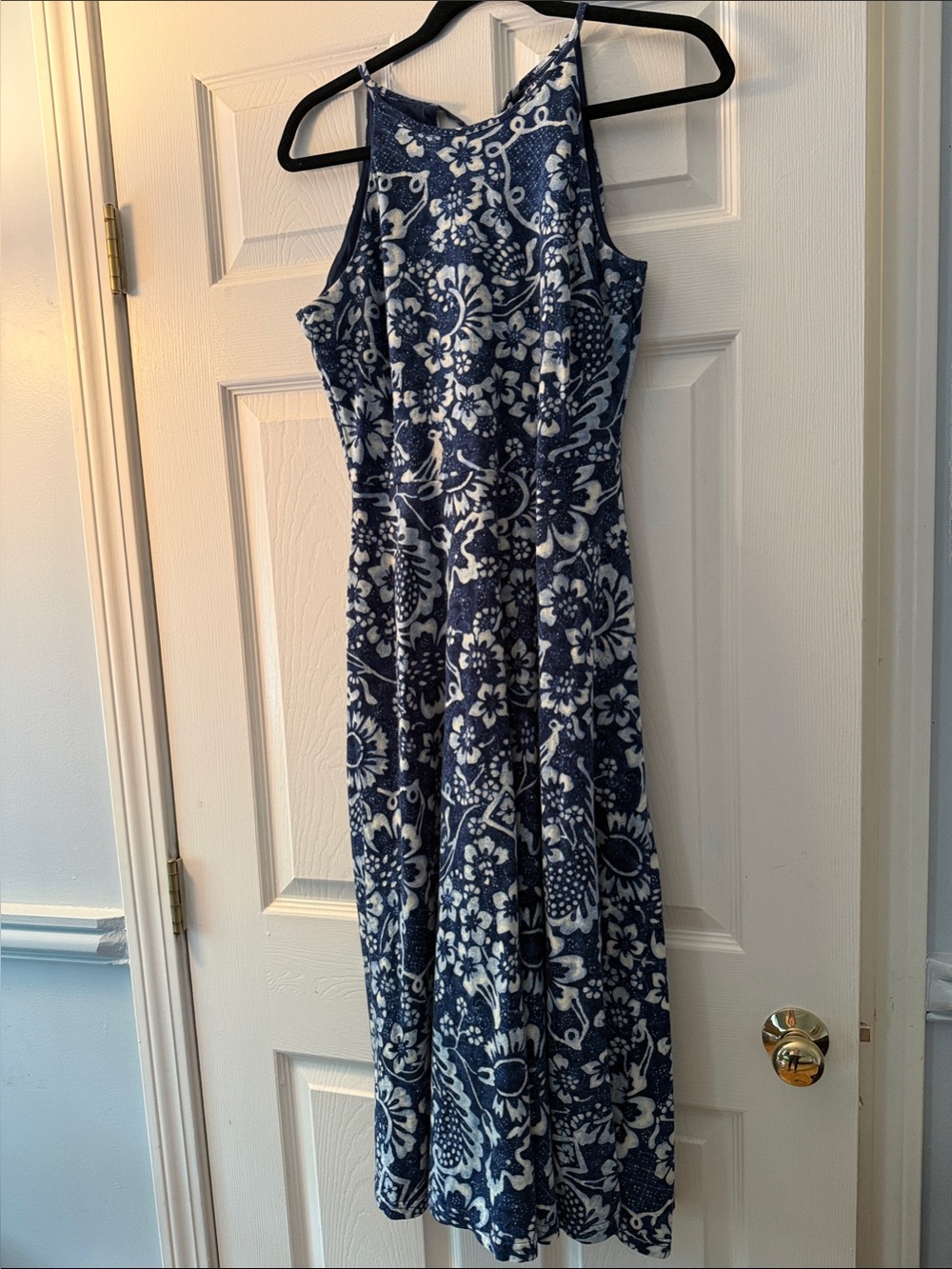 Chaps Navy Blue / off white Floral Dress